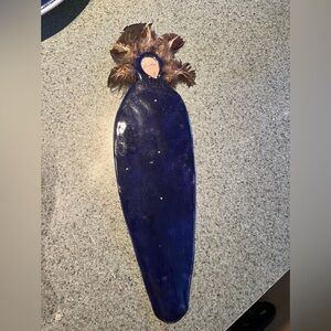 Unique Blue Feathered Artisan wall hanging